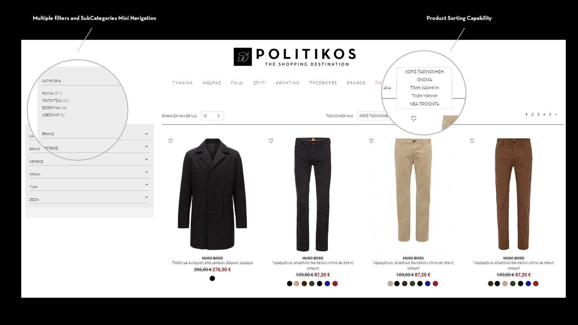 New Magento eShop for Politikos Department Store by COMMA